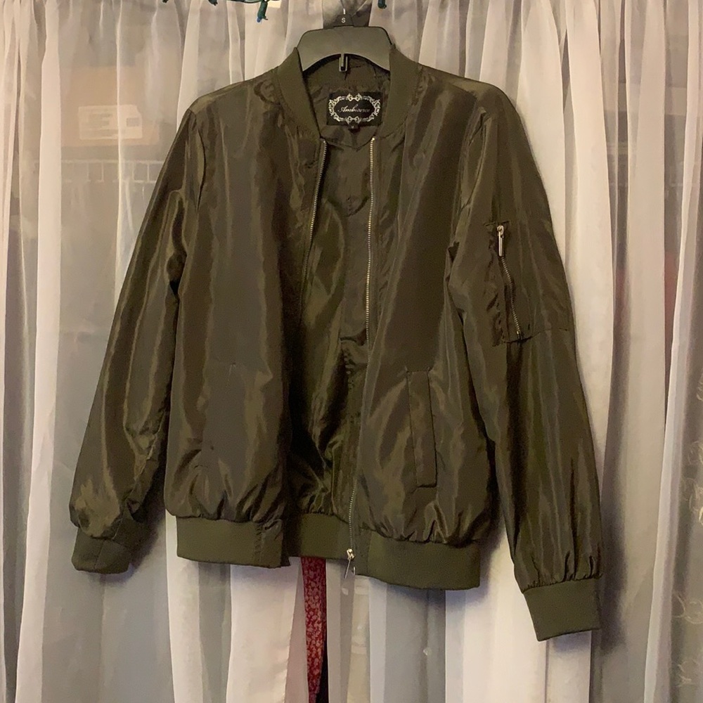 Dark green bomber jacket